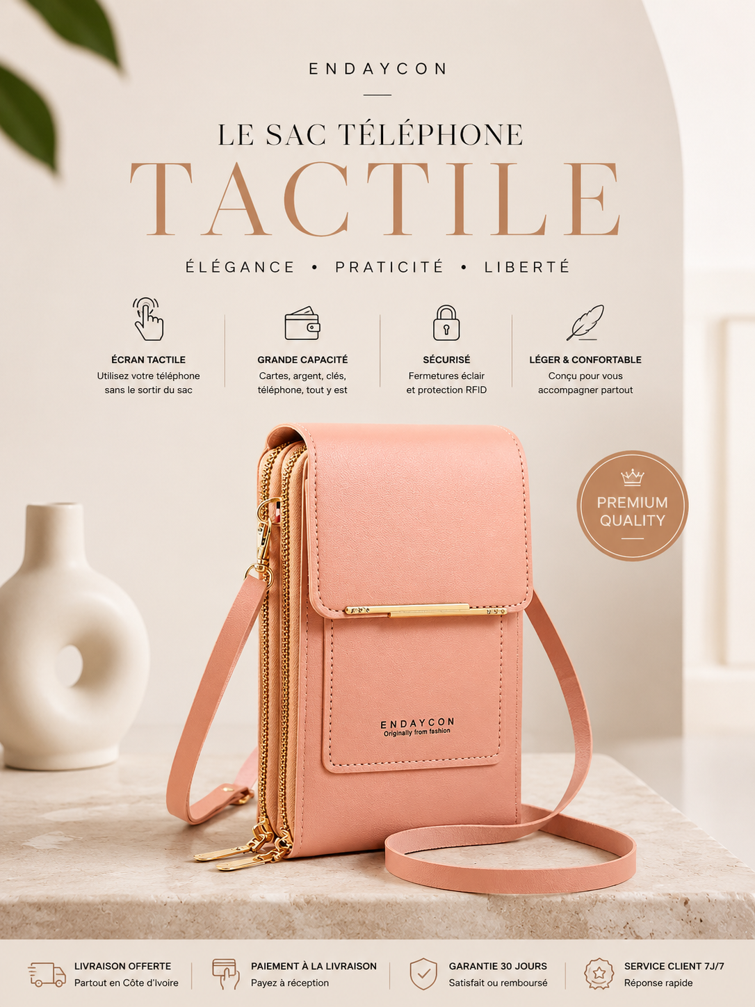 SAC BANDOULLIERE TACTILE™