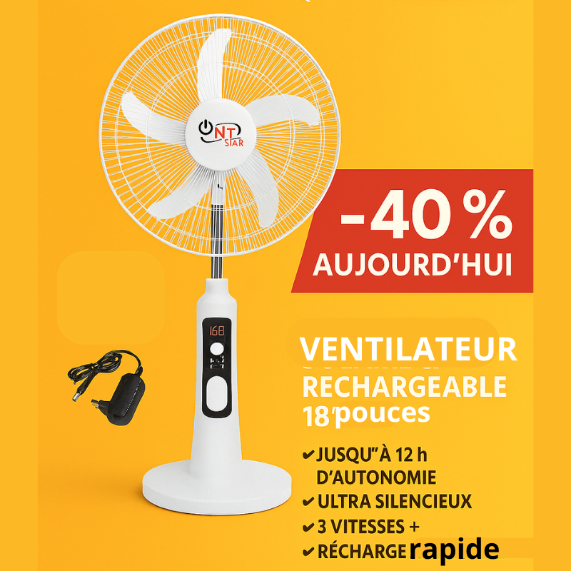 Ventilateur  Rechargeable 18"