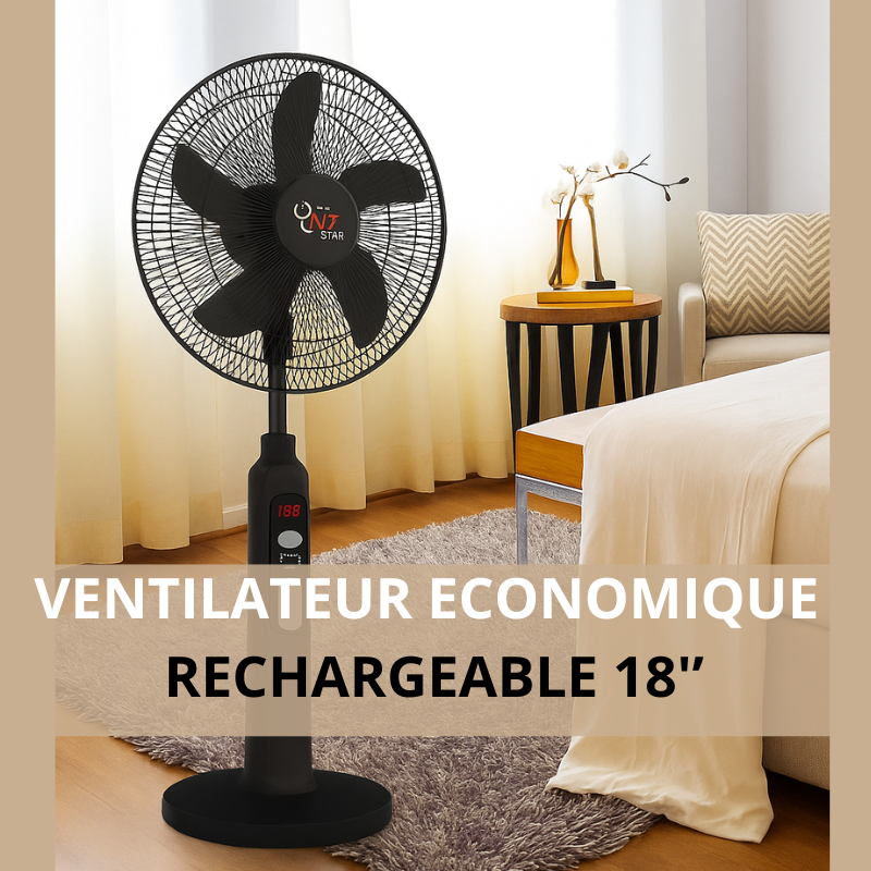 Ventilateur  Rechargeable 18"